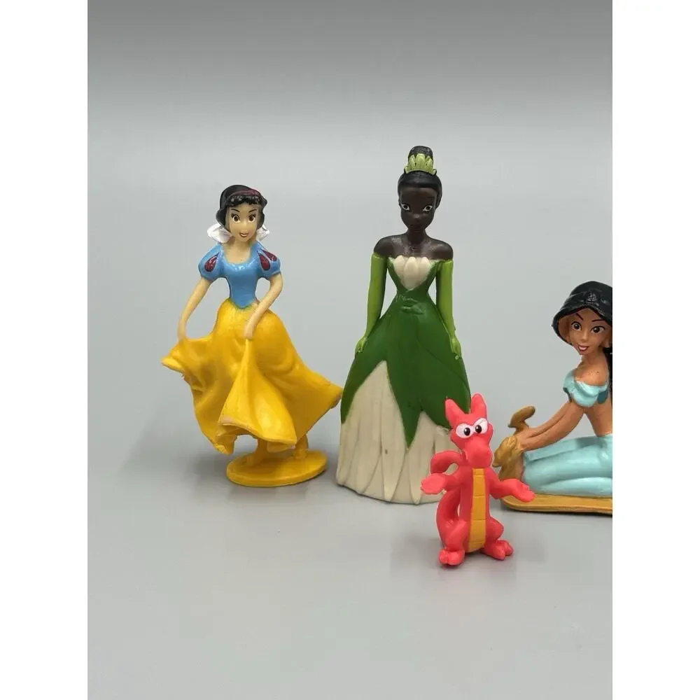 Disney PRINCESS PVC Mini Figures Cake Toppers Lot Of 7 W/ Cinderella, Snow White